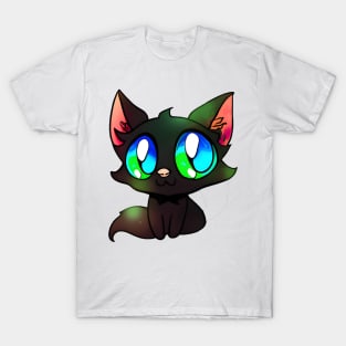 Black cat with blue eyes T-Shirt